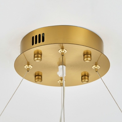 1-Light Ceiling Chandelier Modern Style Round Shape Crystal Pendant Lighting Fixtures