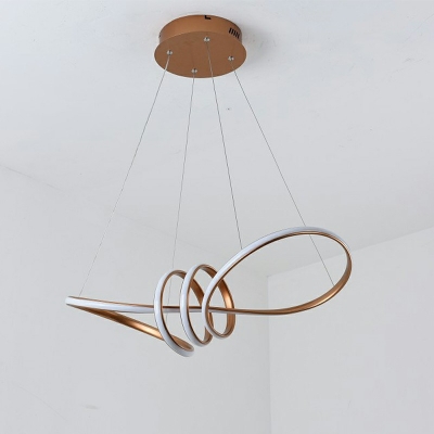 1-Light Ceiling Pendant Light Minimalism Style Strip ​Shape Metal Suspended Lighting Fixture