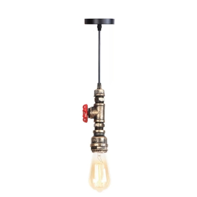 1-Light Hanging Pendant Light ​Industrial-Style Water Pipe Shape Metal Pendulum Light