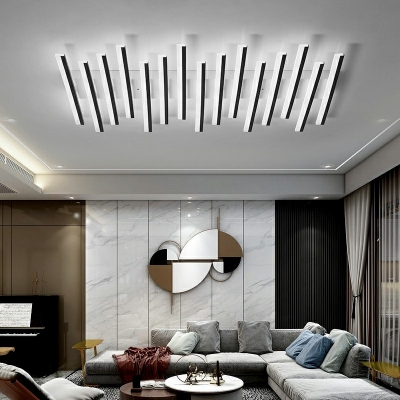15 Lights LED Flushmount Light Modern Style Minimalism Linear Celling Light for Dinning Room