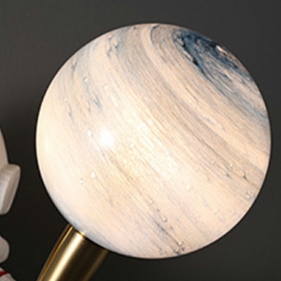 2-Light Sconce Lights Kids Style Astronaut Shape Plastic Wall Lighting Fixtures