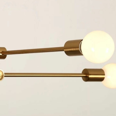 6 Light Chandelier Pendant Light Modern Style Stacked Shape Metal Drop Lamp