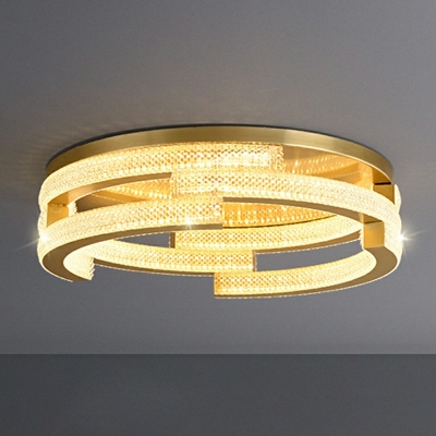 6 Lights LED Flushmount Light Modern Style Nordic Style Crystal Celling Light for Living Room