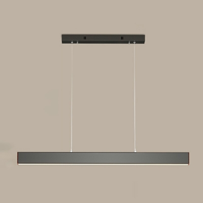 Contemporary Linear Island Lighting Aluminum Hanging Lamp for Kitchen