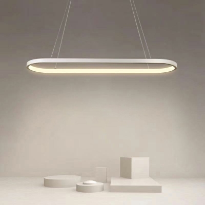 Hanging Island Lights Adjustable Ceiling Light White LED Lamps Pendant Lights for Living Room