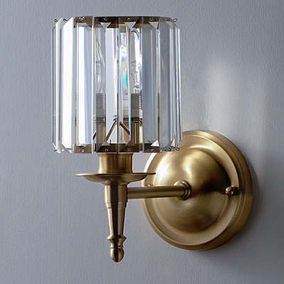 Modern and Simple Wall Sconce Nordic Style Metal Crystal LED Wall Light for Bedside
