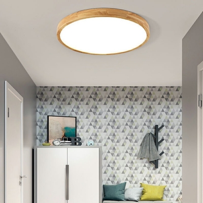 Modern Flush Mount Ceiling Light Fixtures Wood Flush Ceiling Light for Dining Room