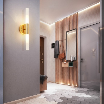 Modern Simple 2 Lights Wall Sconce for Hallway Bedroom and Ambient Light