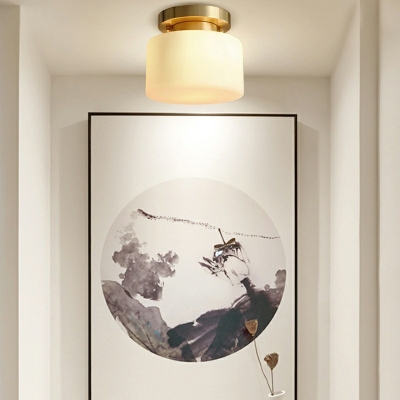 Modern Simple Glass Warm Ceiling Light for Bedroom Corridor and Hallway