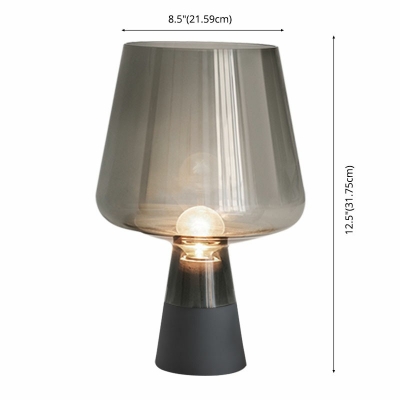Modern Style Nights and Lamp Glass Black Color Night Table Lamps for Bedroom