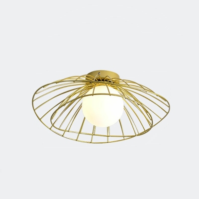Nordic Style LED Flushmount Light Modern Style 2 Layers of Metal Glass Celling Light for Bedroom