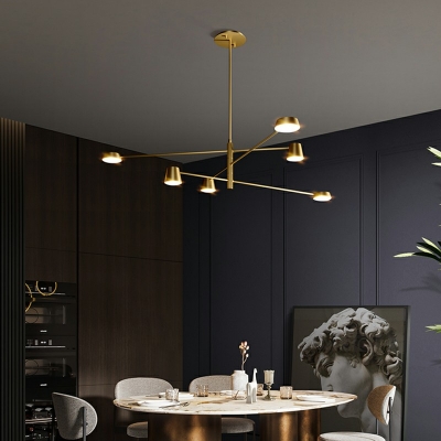 Postmodern Style Metal Pendant Light 6 Lights LED Chandelier Light for Dinning Room Living Room