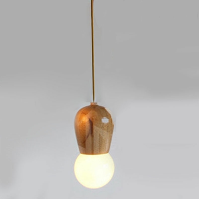 Wood Diffuser 1 Light Modern Hanging Light Fixtures Modern Minimalist Ceiling Light for Bedroom