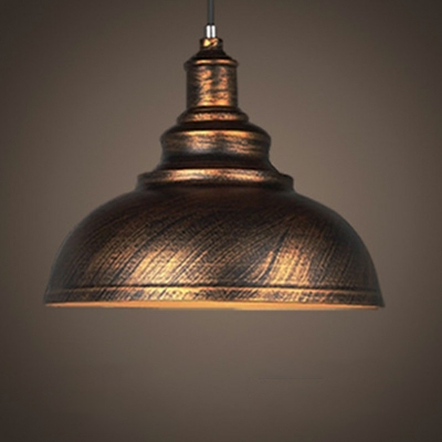 1-Light Pendant Light Fixture ​Industrial-Style Bowl Shape Metal Hanging Light