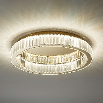 Contemporary Ceiling Light Crystal Ceiling Flush for Dining Room Living Room