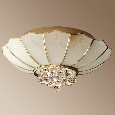 Creative Crystal Glass Decorative Ceiling Light Colonial Style for Hotel Hallway and Bedroom