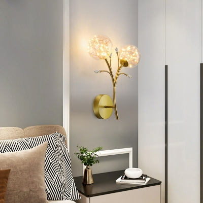 Creative Glass Warm Decorative Wall Sconce for Hall Corridor and Bedroom
