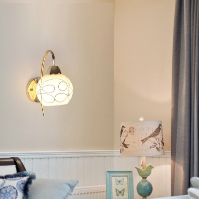Modern American Style Glass Wall Sconce for Hallway Bedside and Corridor