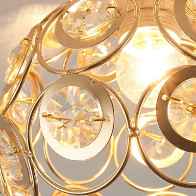 Modern Creative Corridor Ceiling Lamp Crystal Metal Colonial Style Light