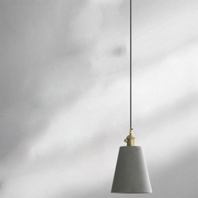 Modern Simple Drop Pendant Cement Hanging Lamp Kit for Bedroom Living Room