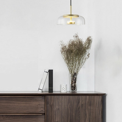 Modern Simple Hanging Lamp Kit Ball Glass Hanging Light Fixtures for Living Room Bedroom