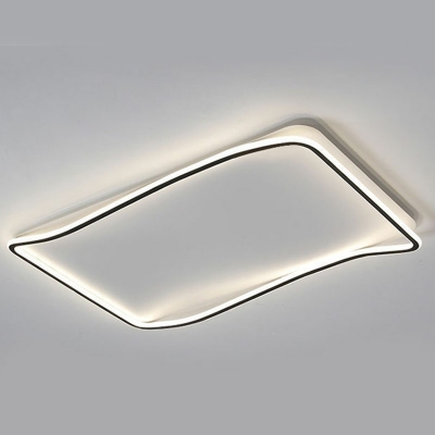 Modern Style LED Flushmount Light Nordic Style Minimalism Linear Metal Acrylic Celling Light for Living Room