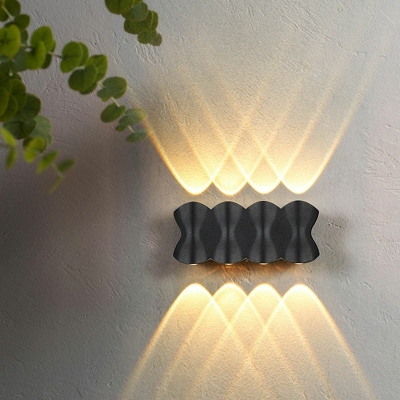 Nordic Style LED Wall Sconce 4 Lights Modern Style Metal Wall Light for Courtyard