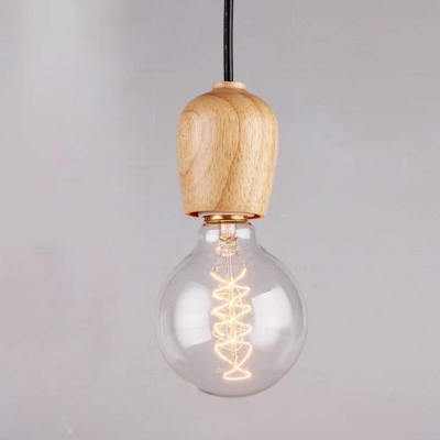 Wood Diffuser 1 Light Modern Hanging Light Fixtures Modern Minimalist Ceiling Light for Bedroom