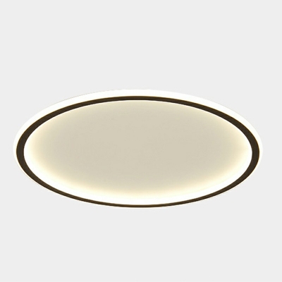 1-Light Flush Mount Light Fixtures Modern Style Ring Shape Metal Ceiling Light