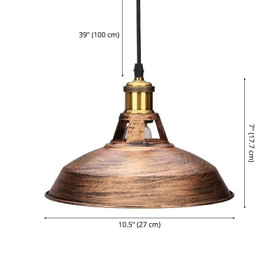 1-Light Pendant Lighting Fixtures ​Rustic Style Barn Shape Metal Hanging Lights