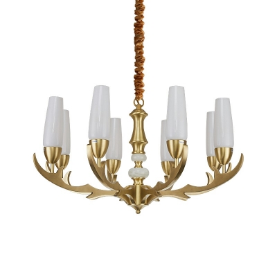 8-Light Chandelier Light Vintage Style Deer Antler Shape Metal ​Pendant Lights