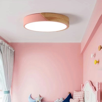 Contemporary Flush Ceiling Lights Macaron Flush Ceiling Light Fixture for Bedroom Children's Room