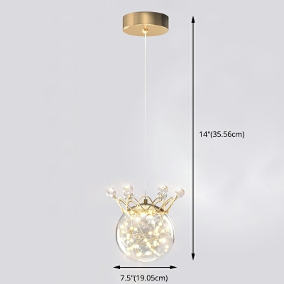 Globe Modern Pendants Lighting Fixtures Gypsophila Metal Hanging Light for Living Room