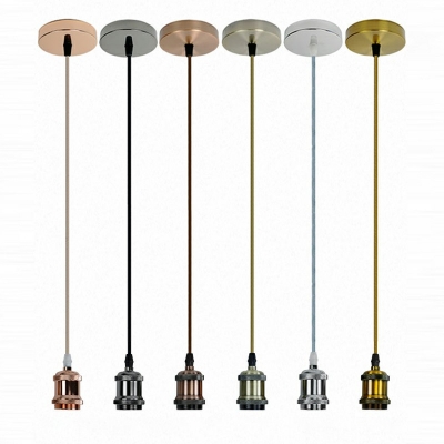 Industrial-Style Single Bulb Pendant Light Hammered Metal Pendant Light