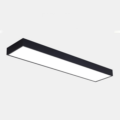 Minimalism Flush Light Fixtures Black Color Flush Mount Ceiling Light Fixture for Meeting Room
