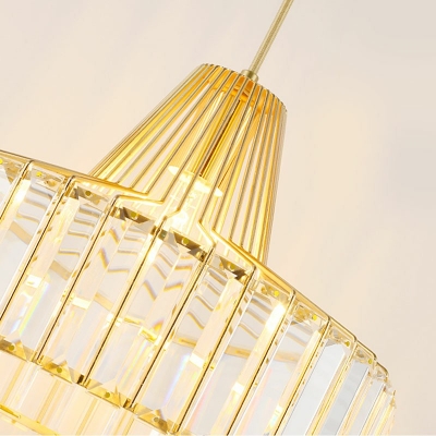 Modern Drop Pendant Crystal Pendant Lamp for Bedroom Living Room Dining Room