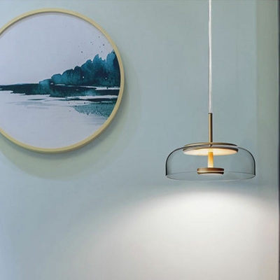 Modern Simple Hanging Lamp Kit Ball Glass Hanging Light Fixtures for Living Room Bedroom