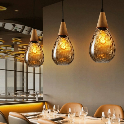 Modern Simple Suspension Pendant Glass Hanging Light Fixtures for Bar Restaurant