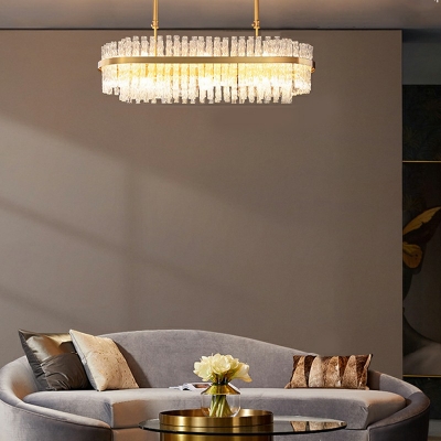 Modern Style Billiard Chandelier Crystal Hanging Ceiling Light for Living Room Bedroom Dining Table