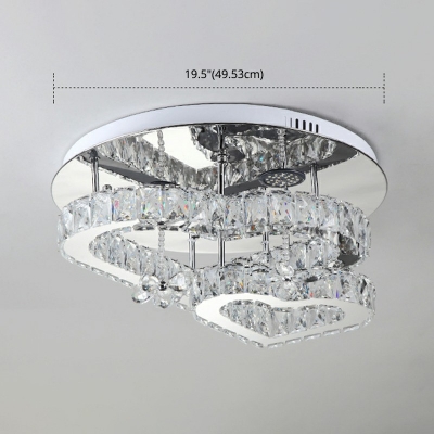 Modern Style Ceiling Fixture Crystal Ceiling Lamp for Dining Room Bedroom