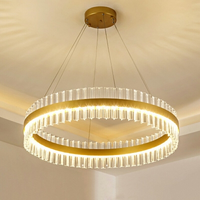 Modern Style Hanging Lights Crystal Hanging Lamp Kit for Living Room Bedroom Dining Room