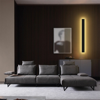 Modern Style LED Wall Sconce Minimalism Style Linear Metal Acrylic Wall Light for Bedside Courtyard