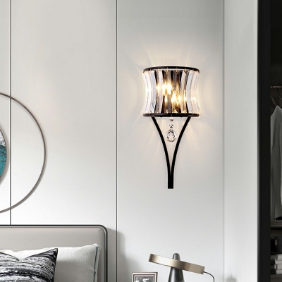 Modern Style LED Wall Sconce Nordic Style Metal Crystal Wall Light for Bedside