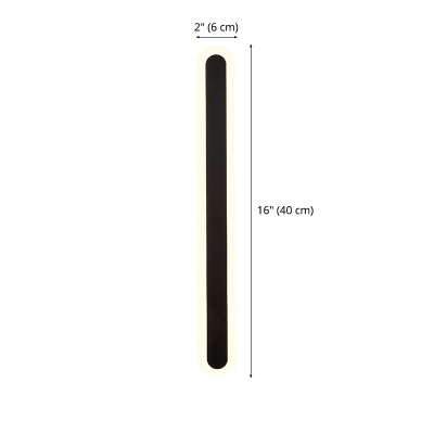 Modern Style Simple Linear  Wall Lamp Metal 1 Light Wall Light for Bedroom