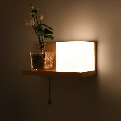 Modern Wooden Warm Decorative Wall Sconce for Bedroom Corridor and Stair