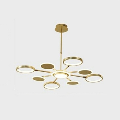 Postmodern Style LED Chandelier Light 8 Lights Metal Acrylic Nordic Style Pendant Light for Living Room