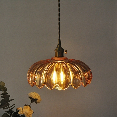 Vintage Pendant Lighting Scalloped 1 Light Industrial-Style Dinning Room Light Fixtures
