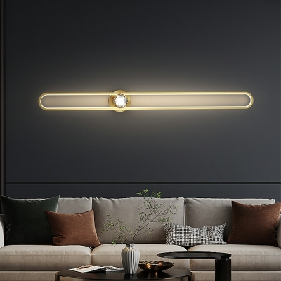 2-Light Wall Mounted Lights Fixtures Modern Style Thin-Line ​Shape Metal Sconce Lights