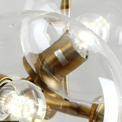 8 Light Chandelier Light Fixture Modernist Style Global Shape Glass Hanging Light