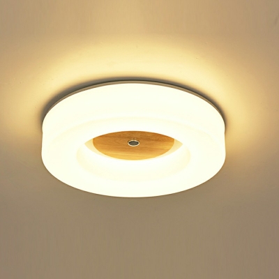 Contemporary Wood Flush Mount Ceiling Light Fixture Pendant Lights for Living Room